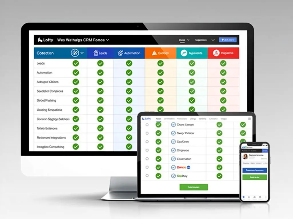 Comparison of Lofty CRM features against other real estate CRM platforms