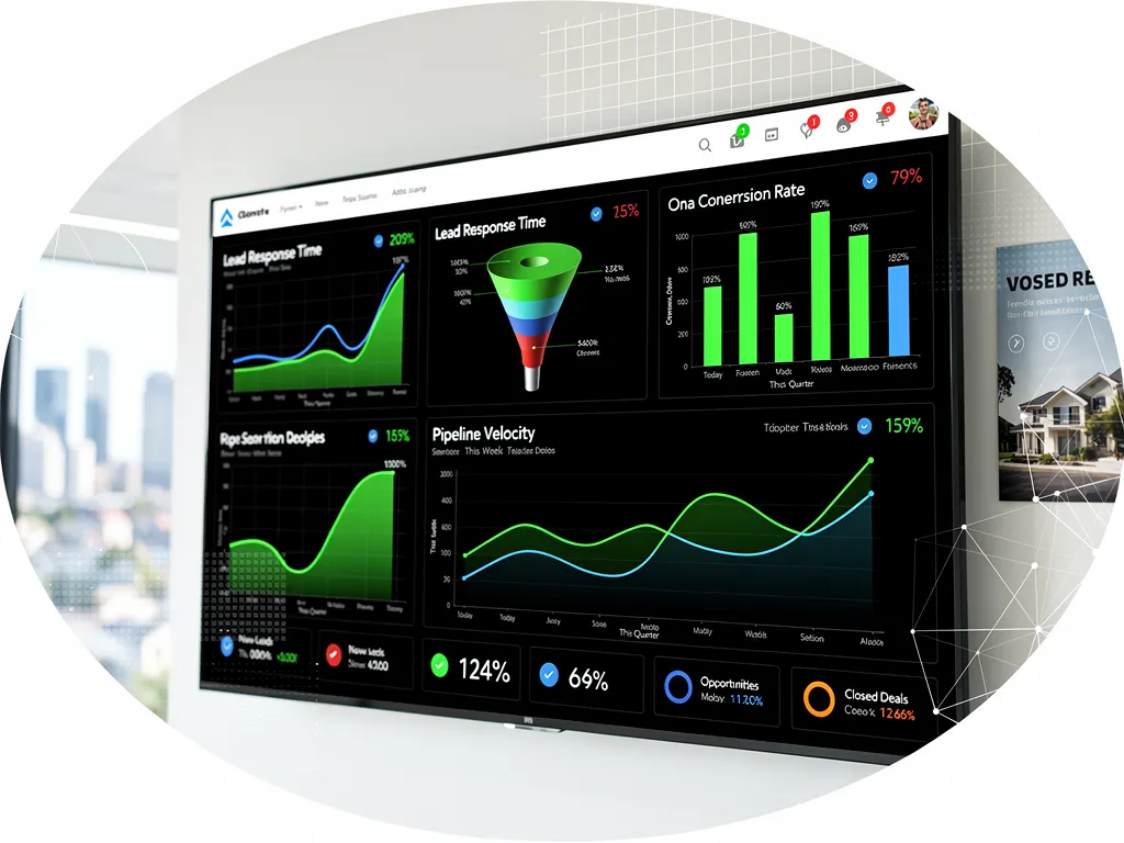 Lofty CRM performance dashboard tracking response time and conversion rate