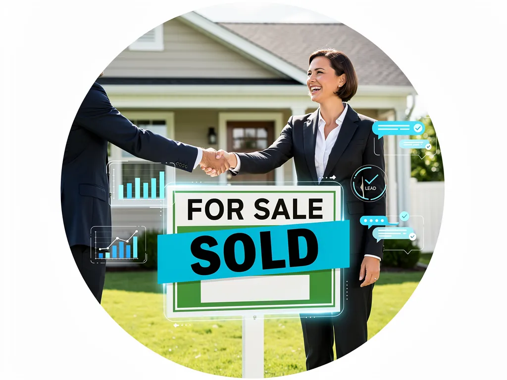 Real estate agent closing a deal after effective lead nurturing
