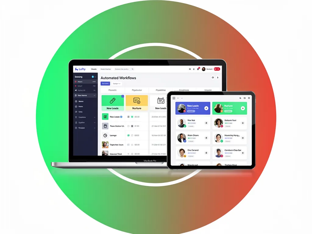 Real estate agent managing leads in Lofty CRM dashboard