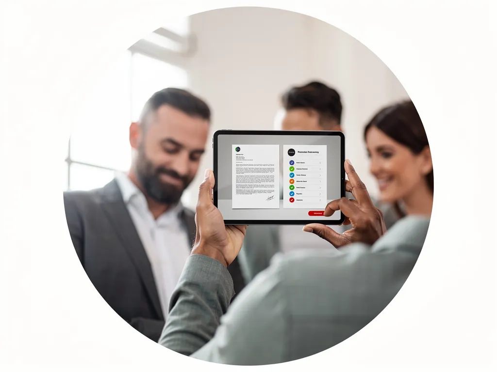 Agent reviewing real estate transaction timeline and documents Agent reviewing real estate transaction timeline and documents