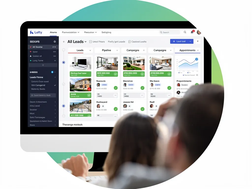 Marketing consultant guiding agent through Lofty CRM setup Marketing consultant guiding agent through Lofty CRM setup