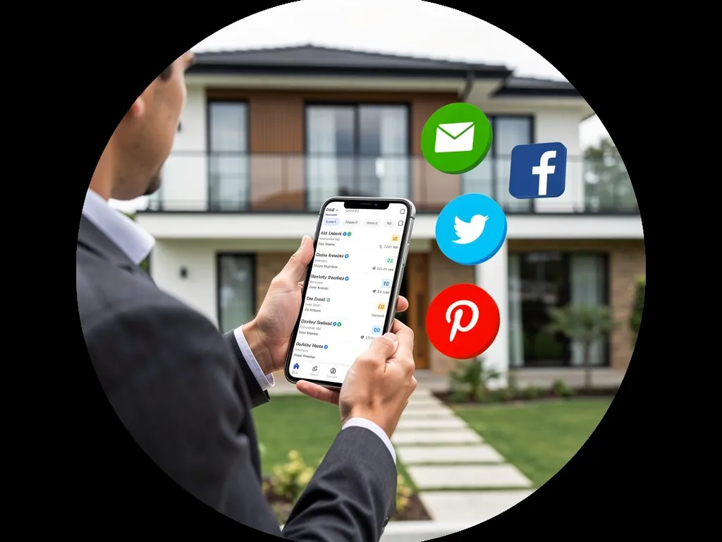 Agent using Lofty CRM mobile app with third-party integrations Agent using Lofty CRM mobile app with third-party integrations