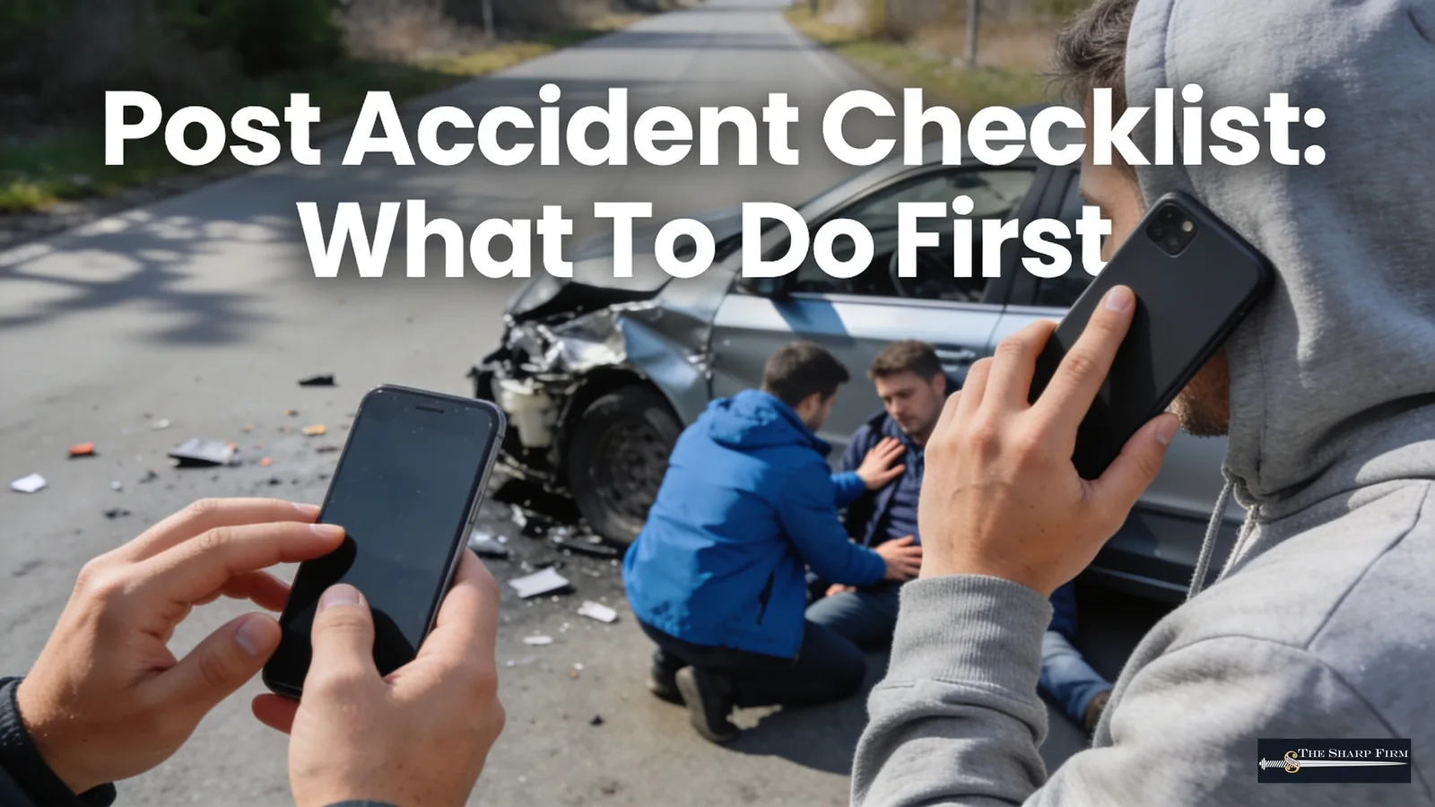 The first priority after a crash is checking yourself and any passengers for injuries