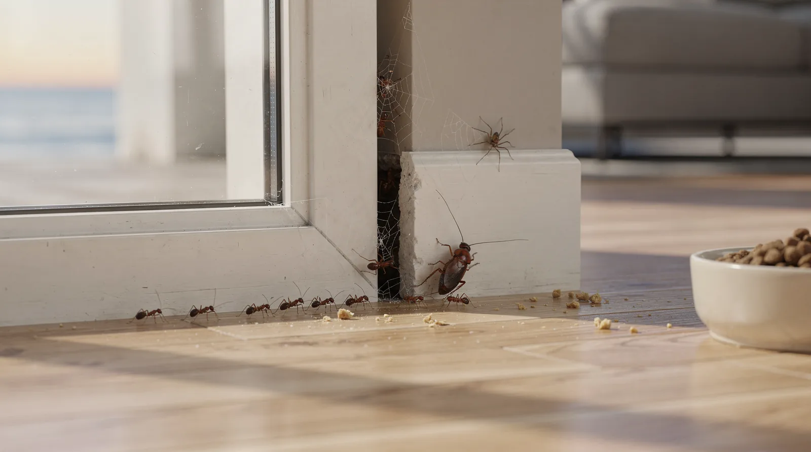 Common pests Long Beach CA homeowners encounter include ants, roaches, roof rats, spiders, mosquitoes, bees