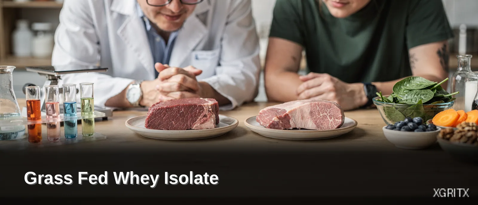 Grass-fed beef contains roughly twice the omega-3 fatty acids of grain-fed beef, about 30 milligrams