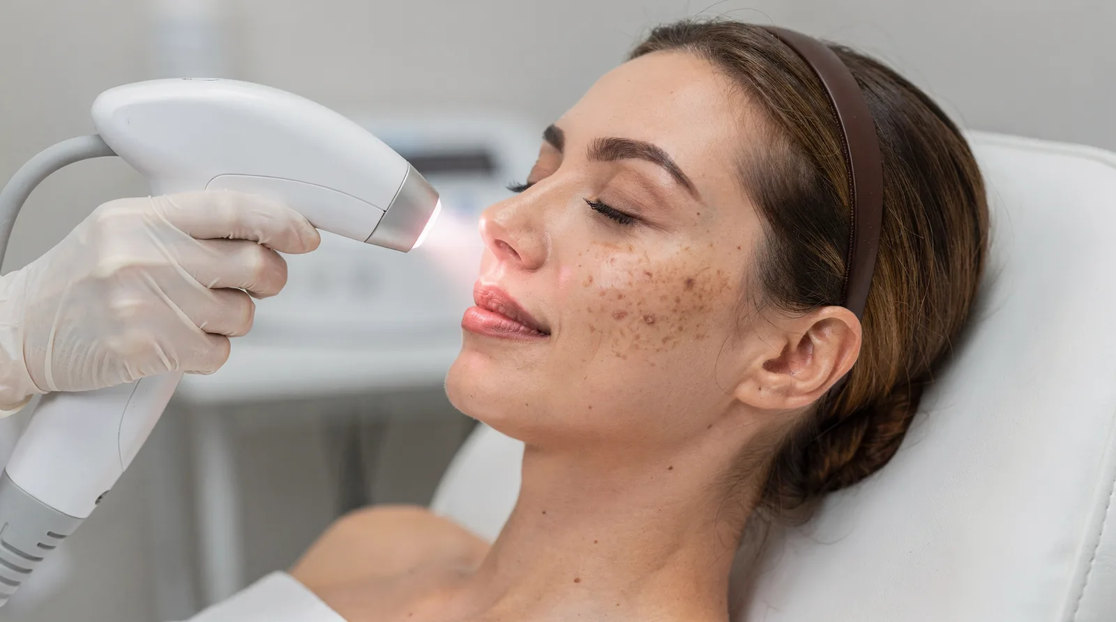 Laser resurfacing improves brown spots, redness, and crepey texture, and there is a laser option