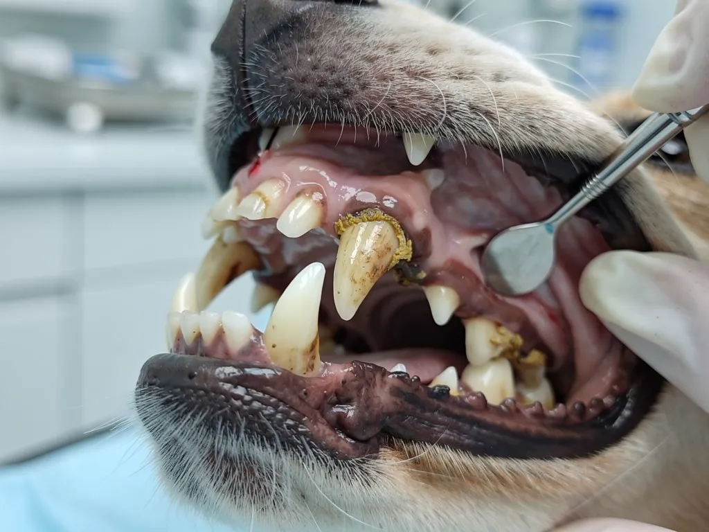 Tartar buildup and bad breath are among the clearest signs a Parrish pet needs