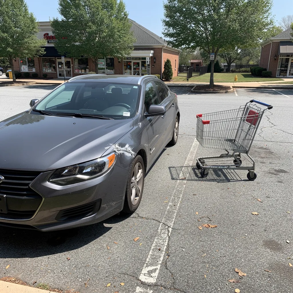 Everyday driving events like a car door swinging open or a shopping cart rolling loose