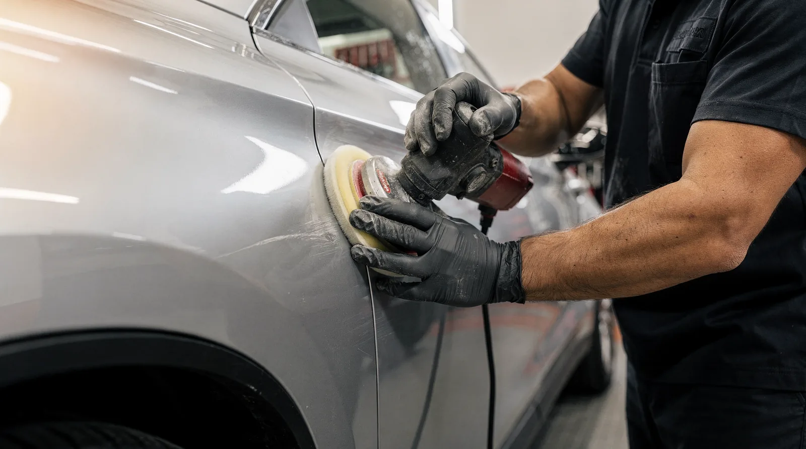 Standard scratch removal work includes an exterior buffing step designed to smooth out fine surface