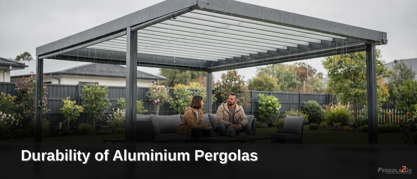 Pergola2Go pergolas are crafted from powder-coated aluminium designed to withstand all weather conditions and resist