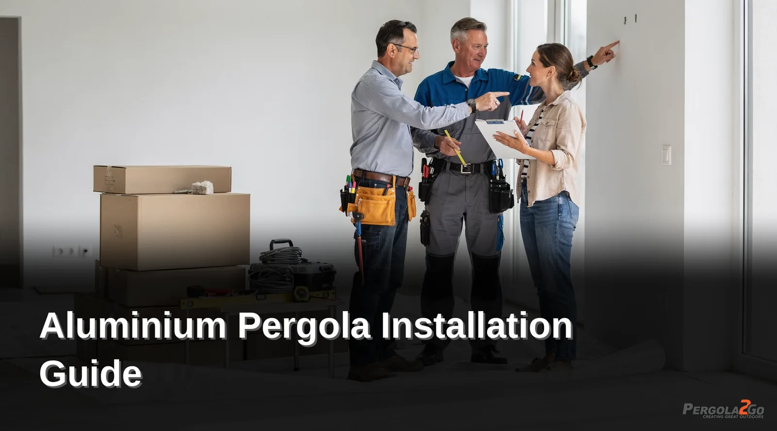 Pergolas must be installed on a solid, stable surface such as a concrete pad beneath