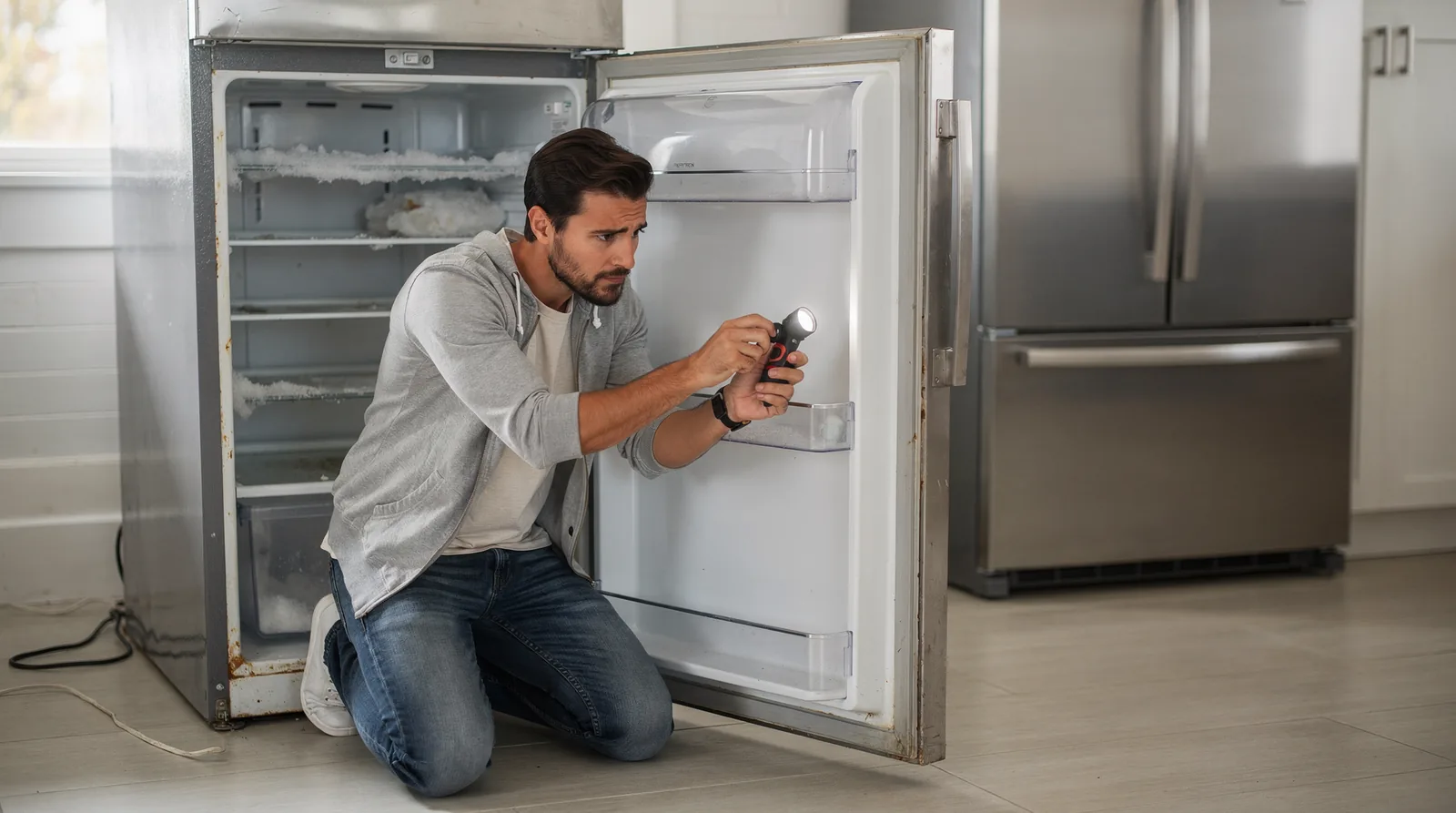 Replacement becomes the smarter choice when a refrigerator is past the midpoint of its expected