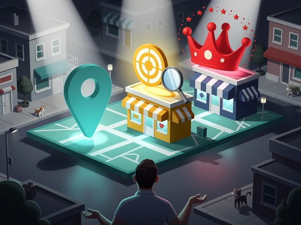 What are the three factors that determine local ranking
