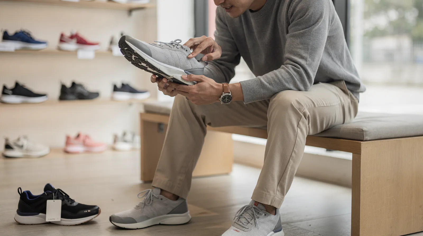 A structured arch design paired with a cushioned heel reduces heel pressure and can lower