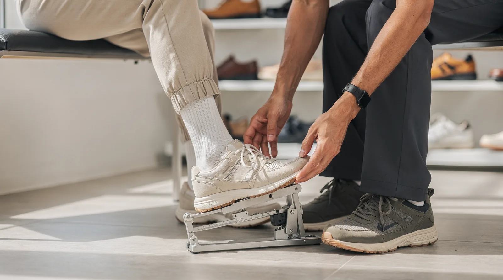 Structured arch support engineered from extensive foot-scan data helps stabilize the foot through natural gait