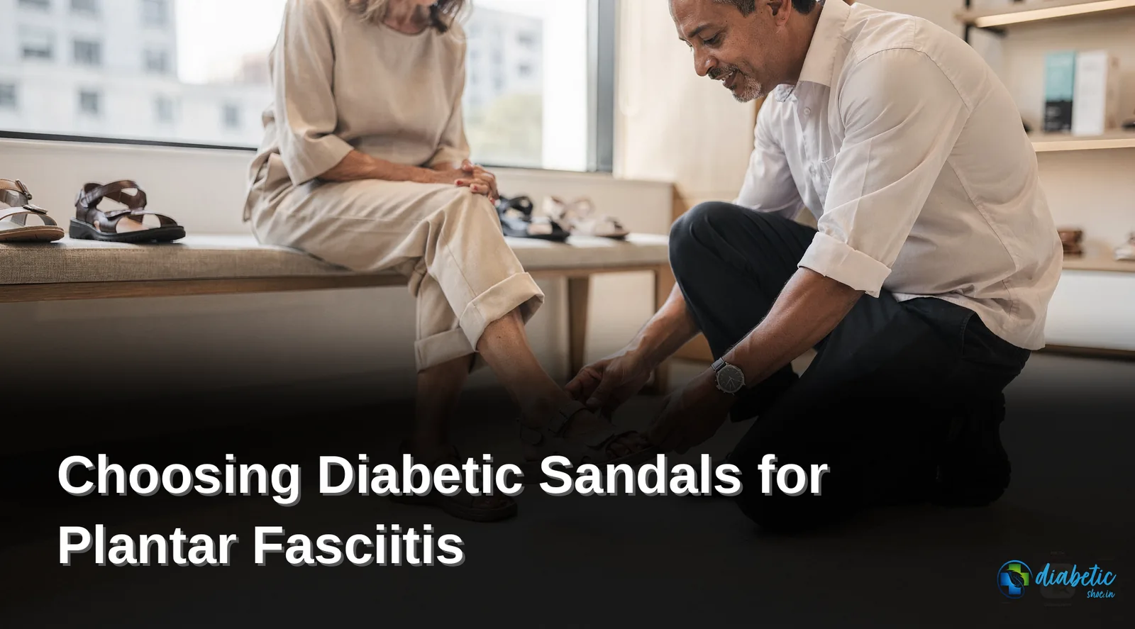 Diabetic Sandals for Plantar Fasciitis should be selected from footwear designed by specialists to alleviate