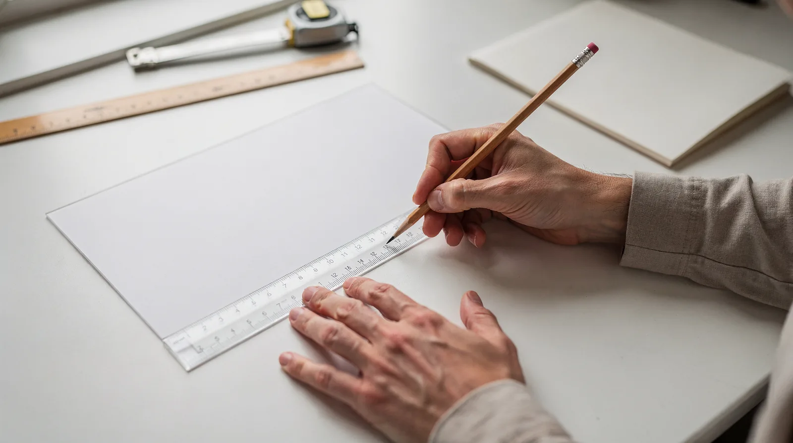 Length is measured from the heel to the longest toe, and width is measured