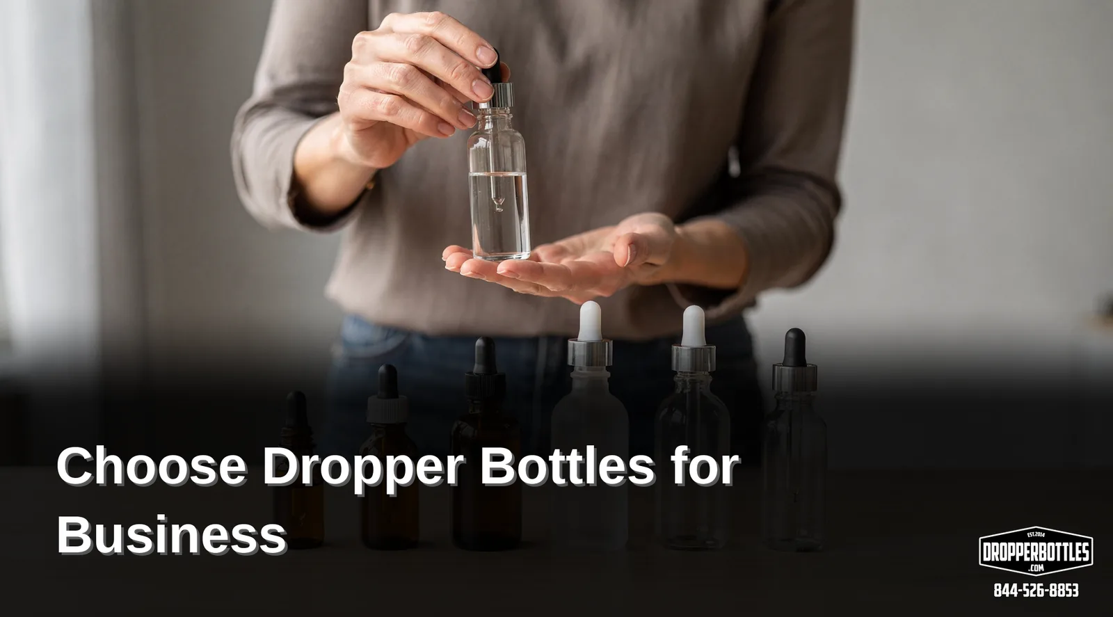 Glass dropper bottles offer high clarity, chemical resistance, and resistance to heat and cold, making