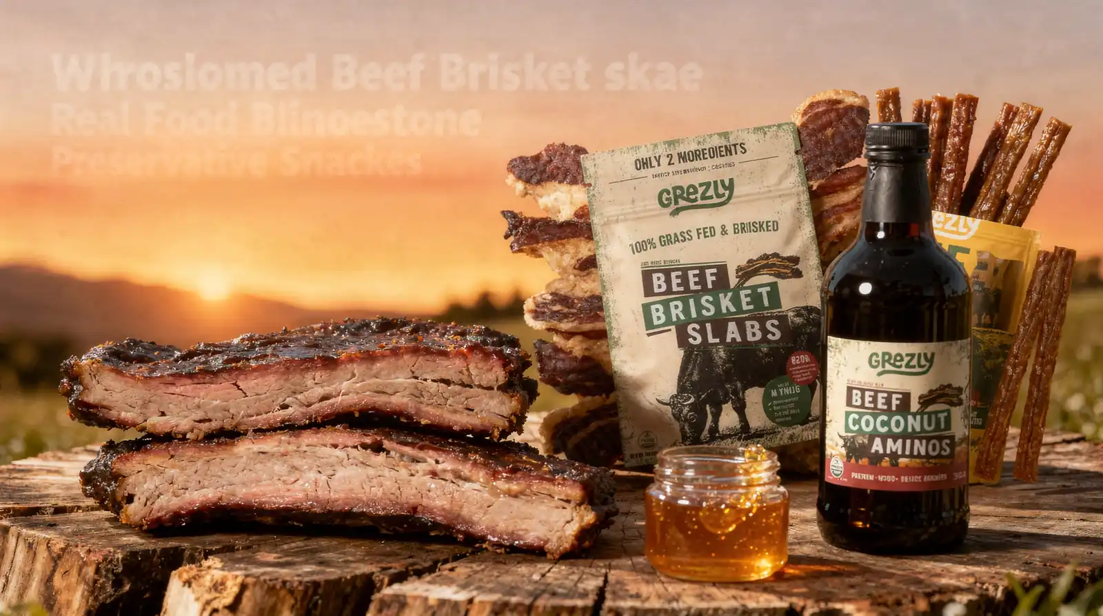 A sweet-savory brisket variation can be built with real raw honey and organic coconut aminos