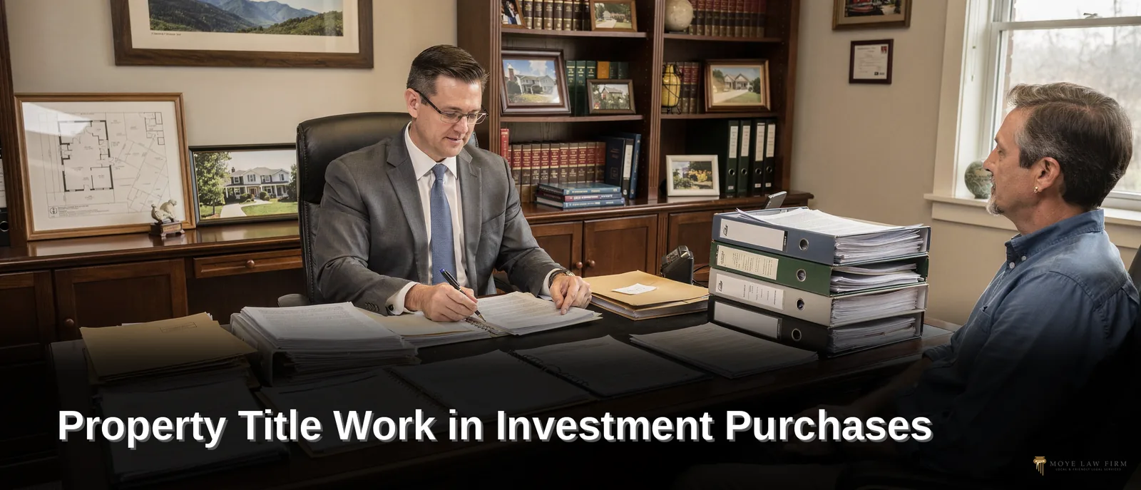 A title search reviews public records to confirm legal ownership and flag claims, liens