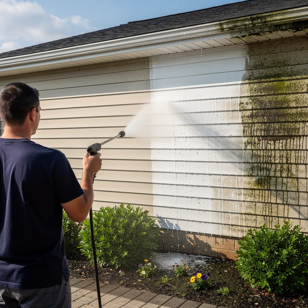 Traditional pressure washing systems typically spray water at 1,500 to 4,000 PSI, a force level
