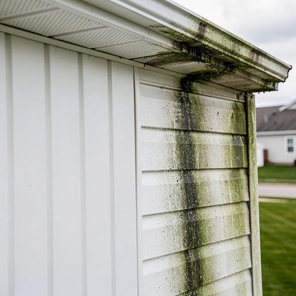Outdoor surfaces gradually collect dirt, algae, and stains that can age a home before its