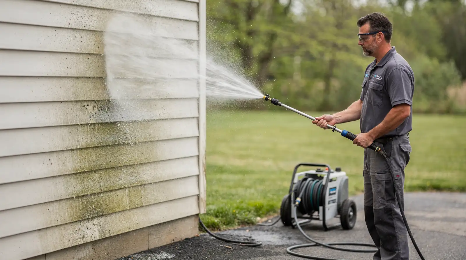 Soft washing is a gentle cleaning method designed for delicate surfaces such as siding