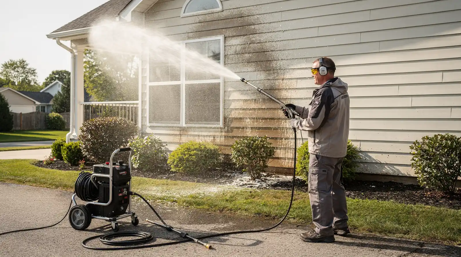 Choosing between soft washing and pressure washing depends heavily on the surface being treated