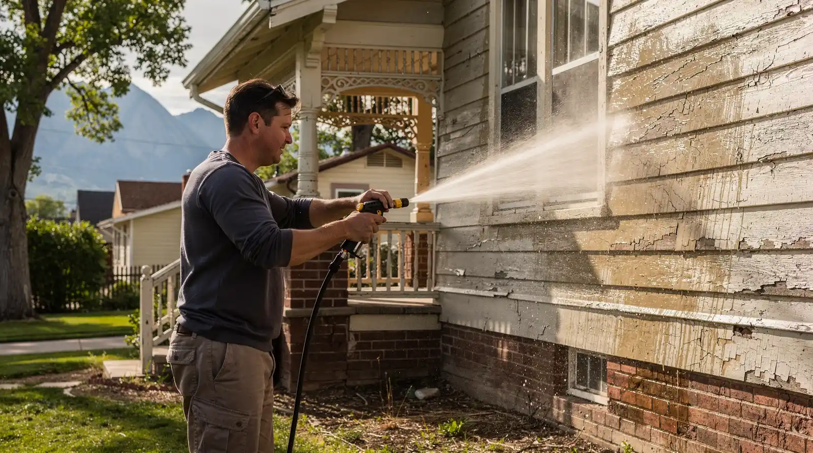 Using the wrong exterior cleaning method on an older home risks stripping away decades
