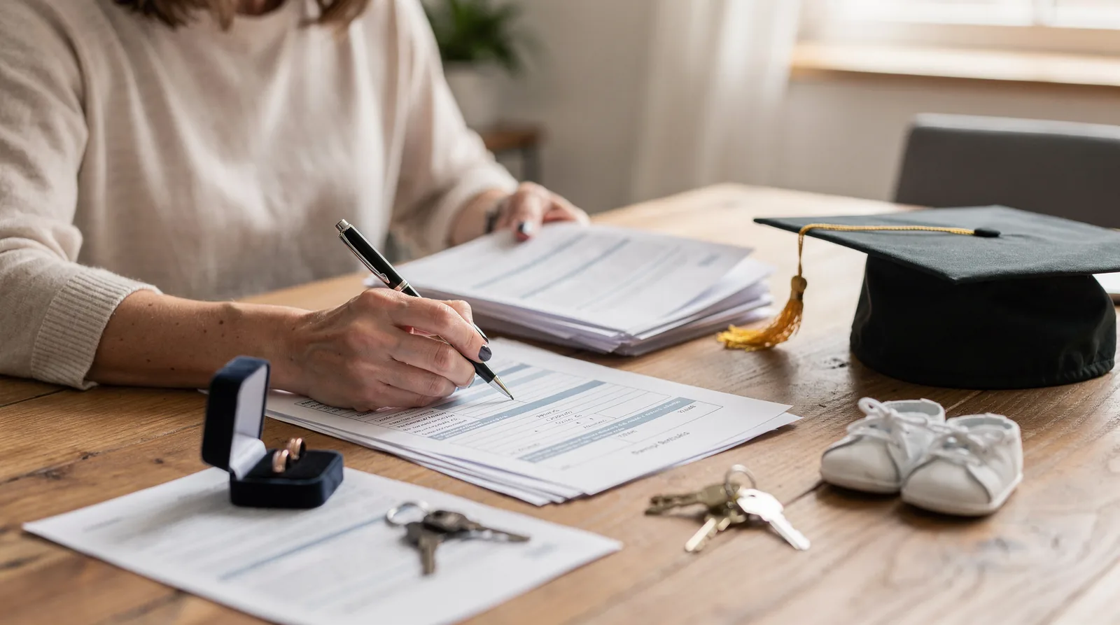 Major life events such as marriage, divorce, the birth of a child, or the death