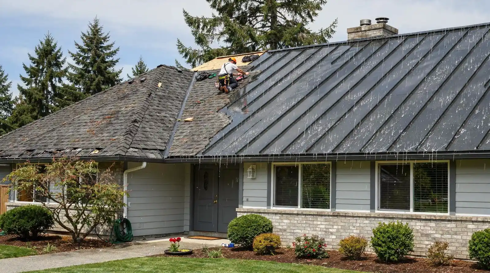 Metal roofing stands up to the wet weather conditions that wear down asphalt shingles Metal roofing stands up to the wet weather conditions that wear down asphalt shingles