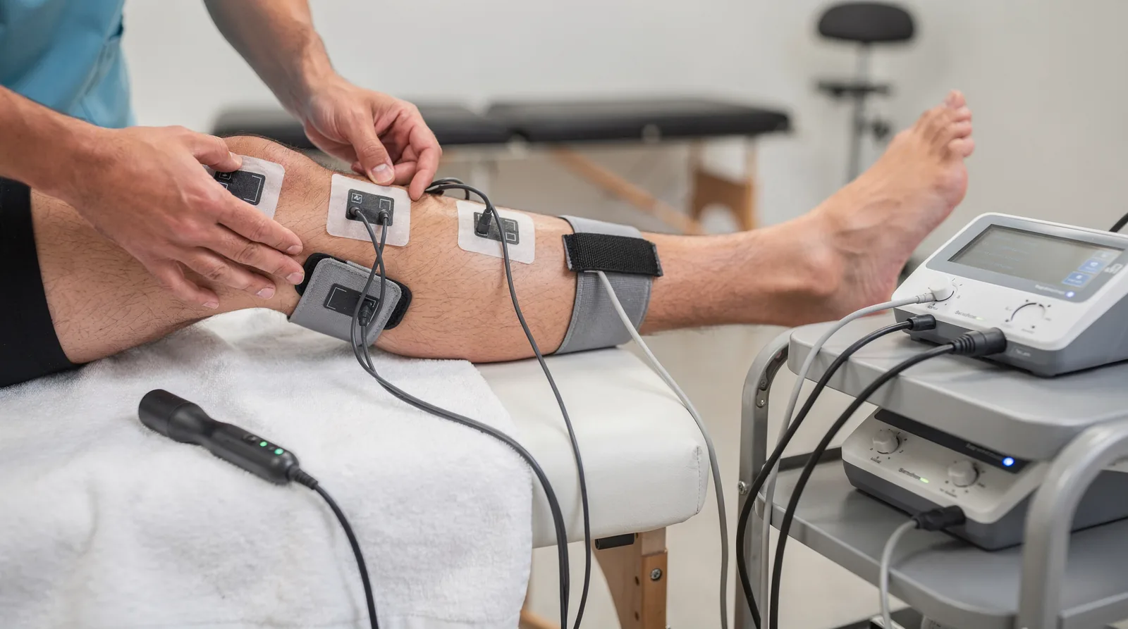 TENS uses low-level currents delivered through skin electrodes to block pain signals before they reach