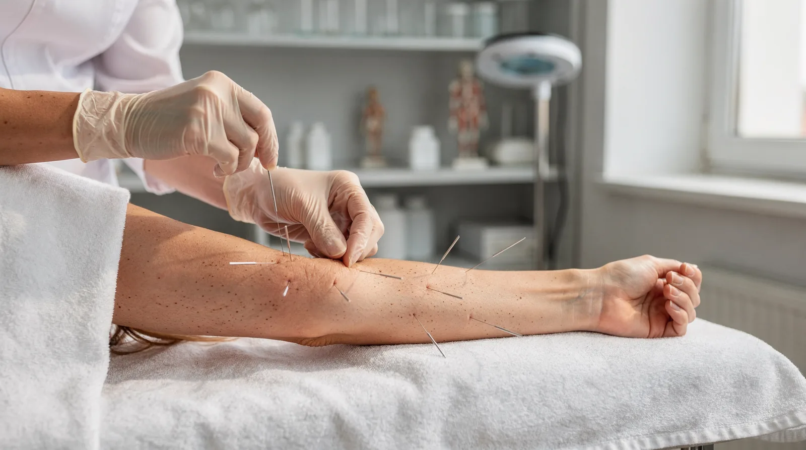 Acupuncture needles stimulate the body's central nervous system and immune system to react