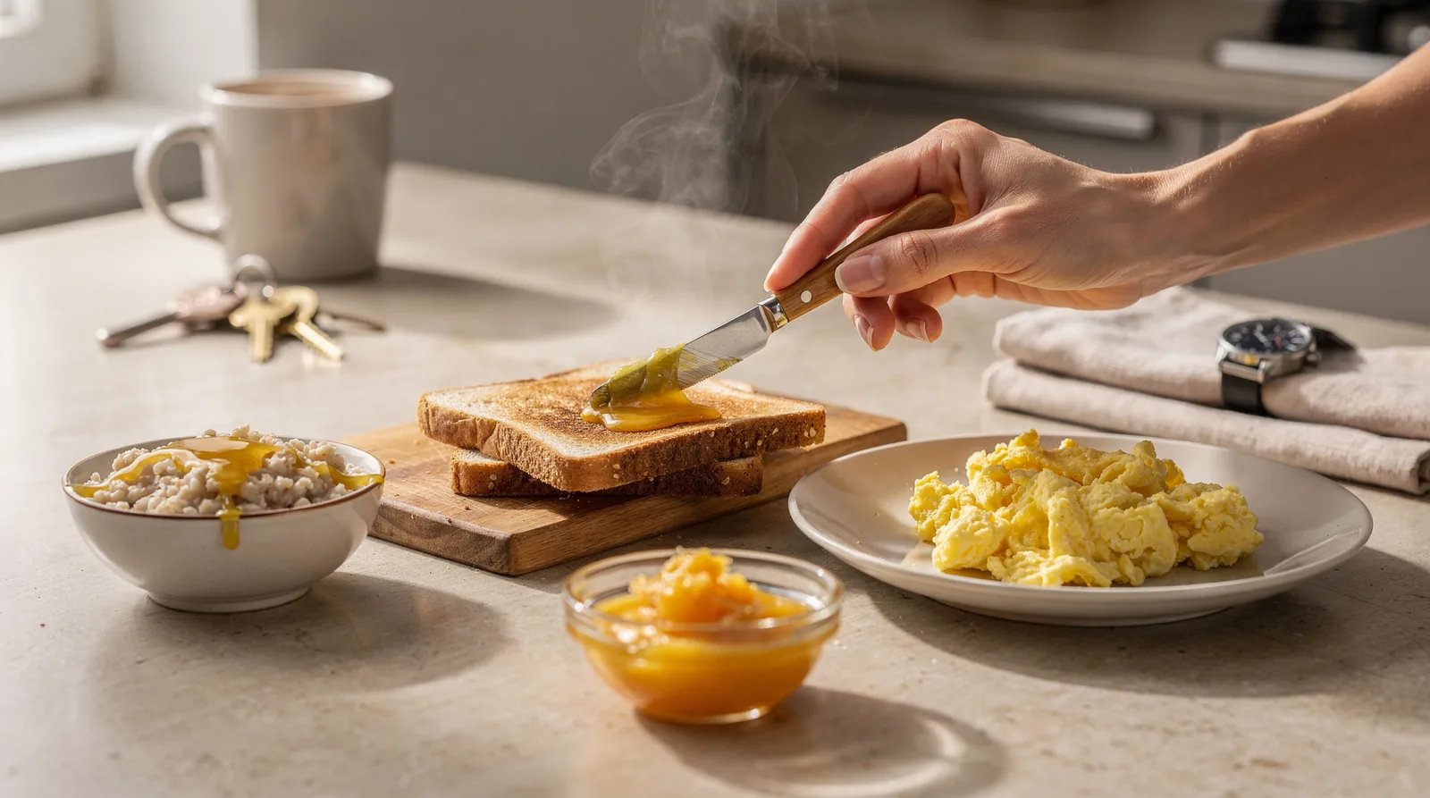 Ghee-fried eggs with crisp edges and a rich, satisfying flavour