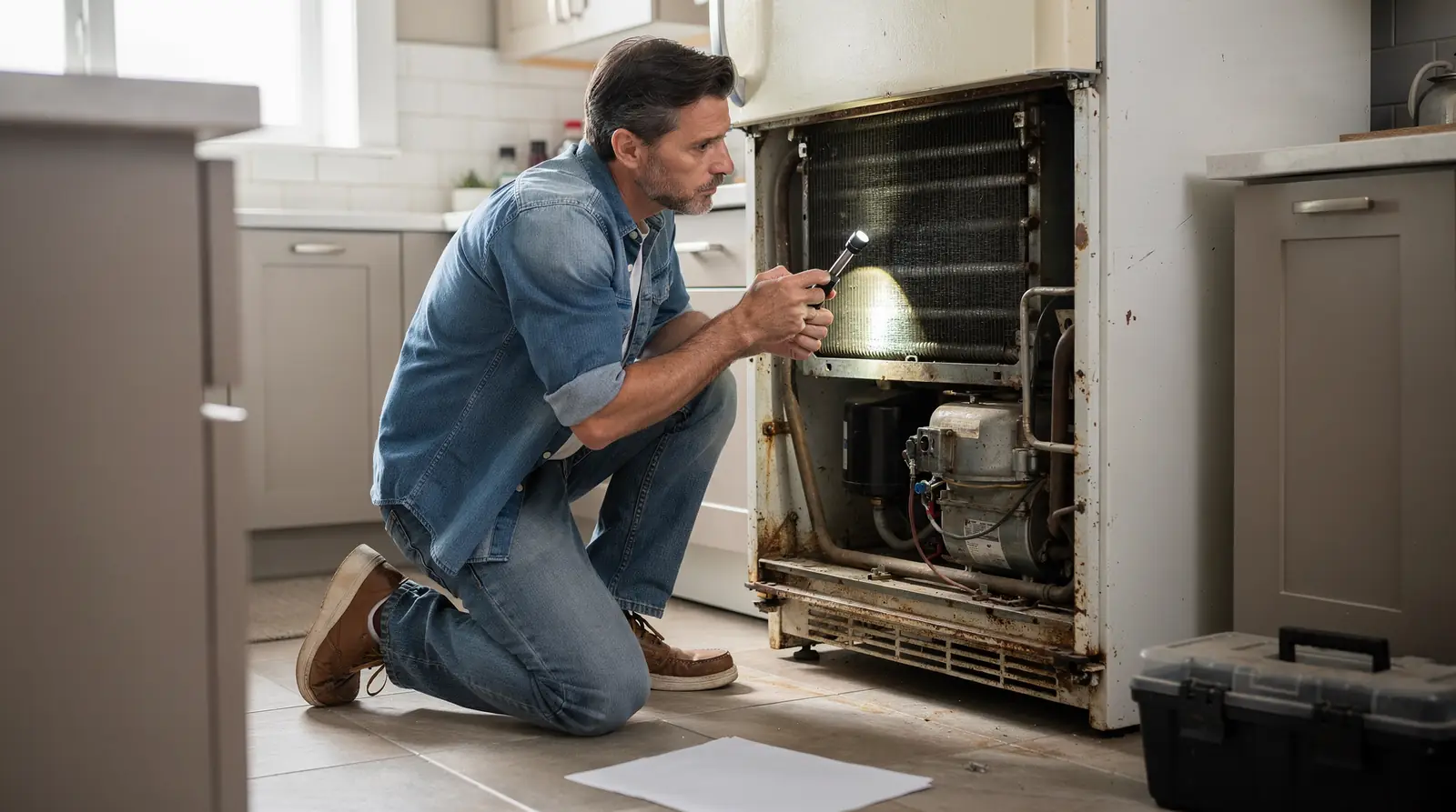 If a refrigerator is more than halfway through its lifespan and repair costs exceed half