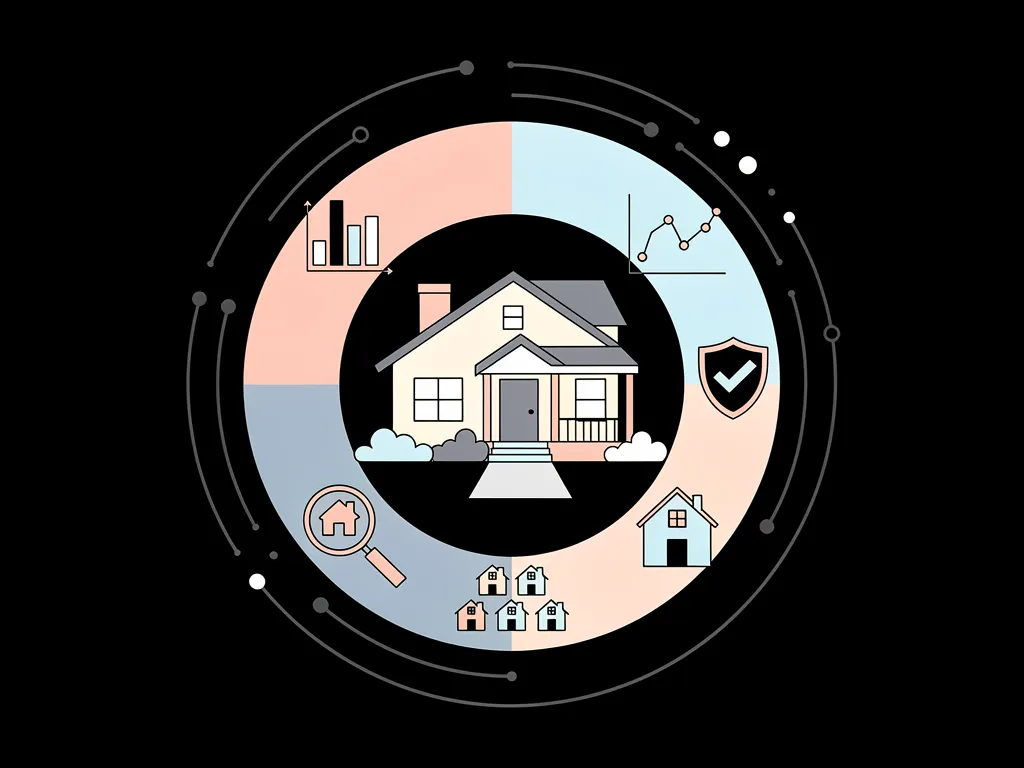 Appraiser reviewing home valuation data and market comparisons
