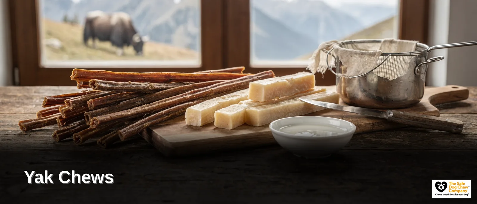 Himalayan yak chews are handcrafted from the milk of free-range yaks and cows raised
