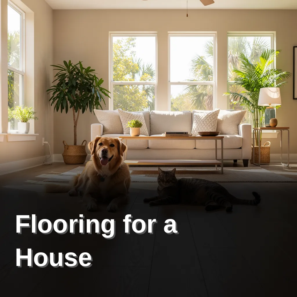 Dog and cat relaxing on durable pet-friendly flooring