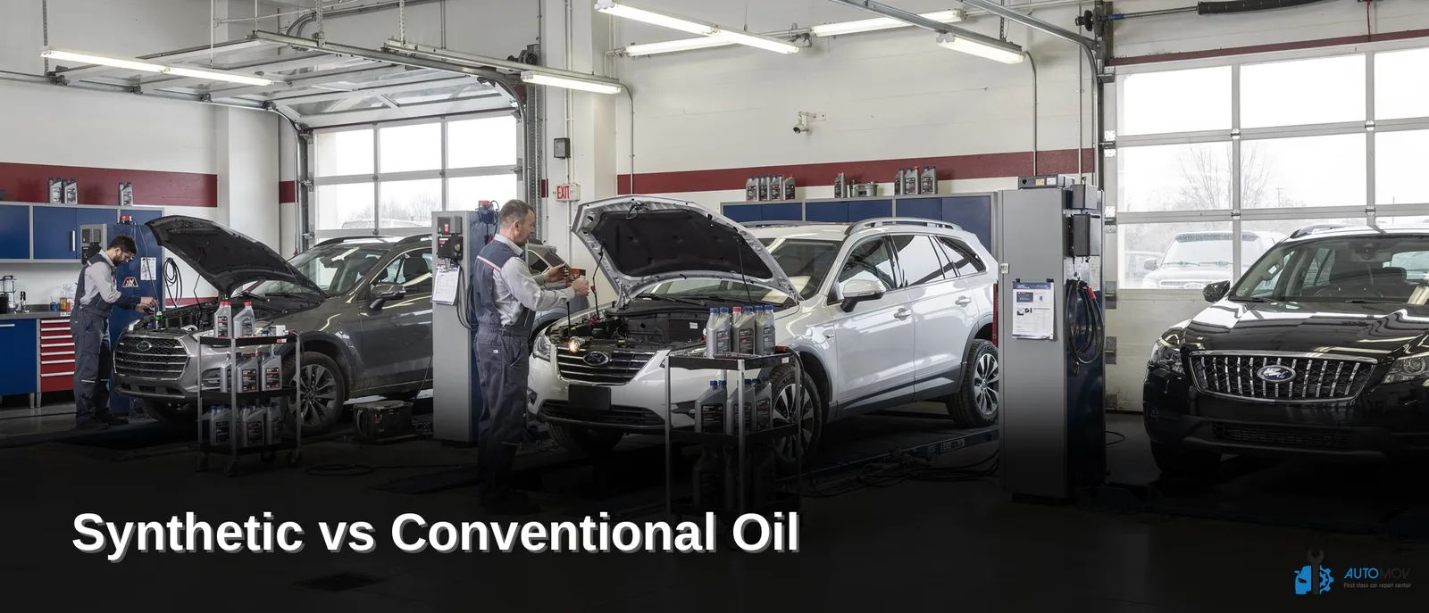 Mobil 1 Lube Express performs both synthetic and conventional oil changes as part of its