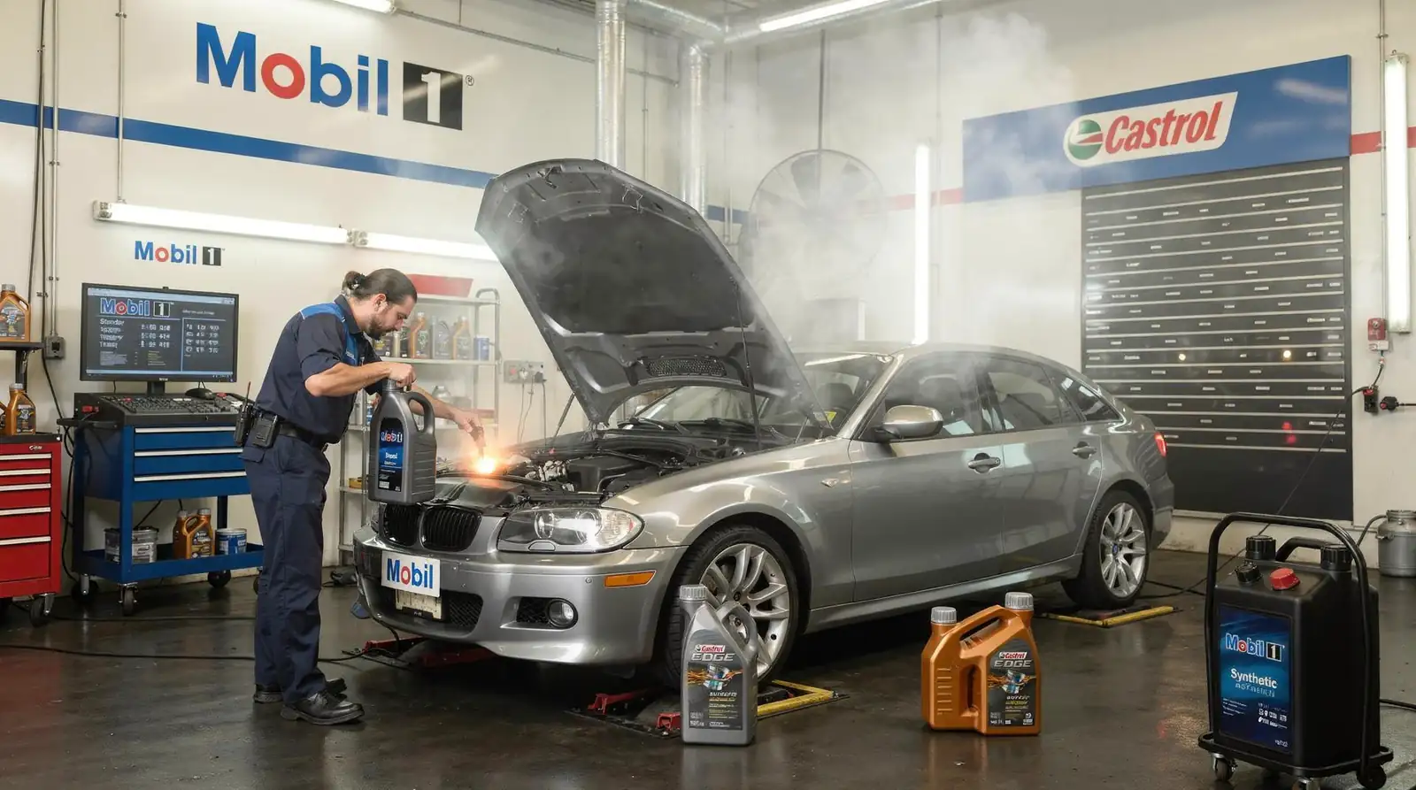 Synthetic oils have lower volatility than conventional oils, which helps keep oil consumption and breakdown
