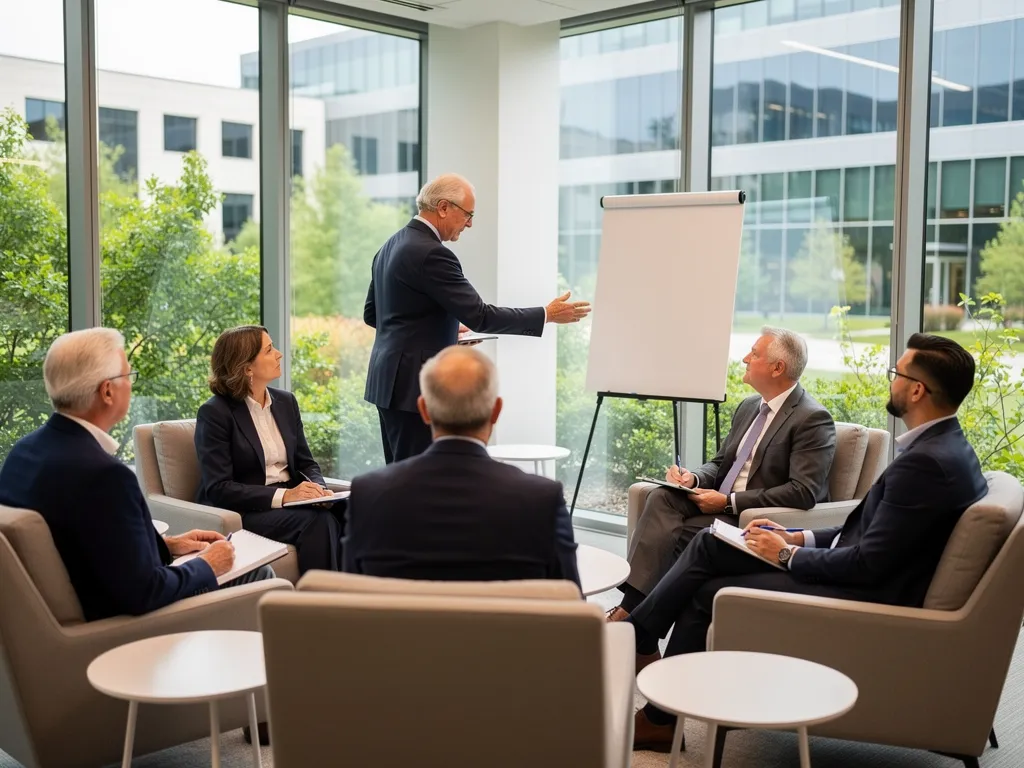 Directors and VPs collaborating on a leadership growth roadmap