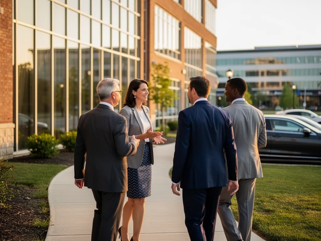 Satisfied Ashburn executive sharing positive coaching feedback