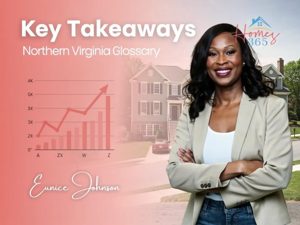 Northern Virginia real estate glossary key takeaways summary graphic