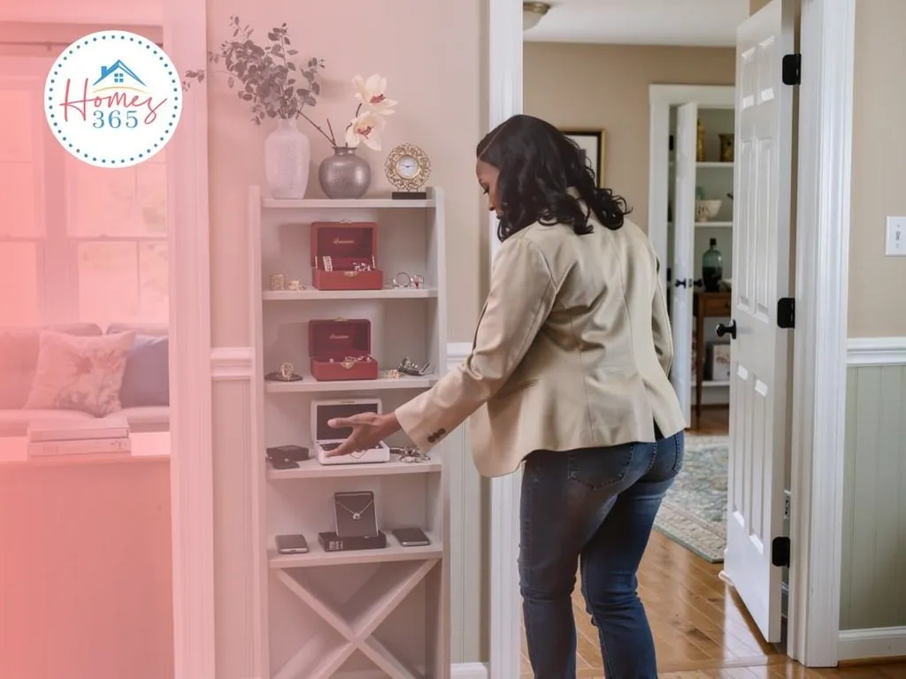 Securing valuables and checking exits before an open house