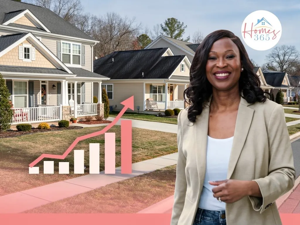 Calculator and house model representing a price reduction