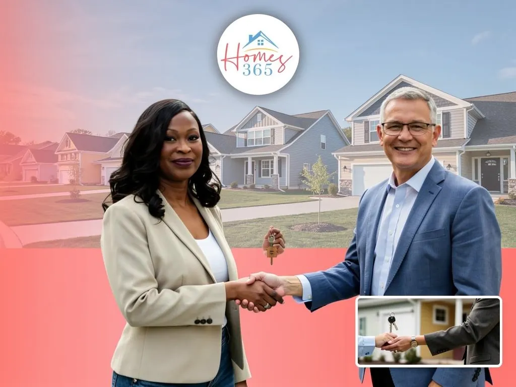 Homes365 real estate agent consulting with a home seller