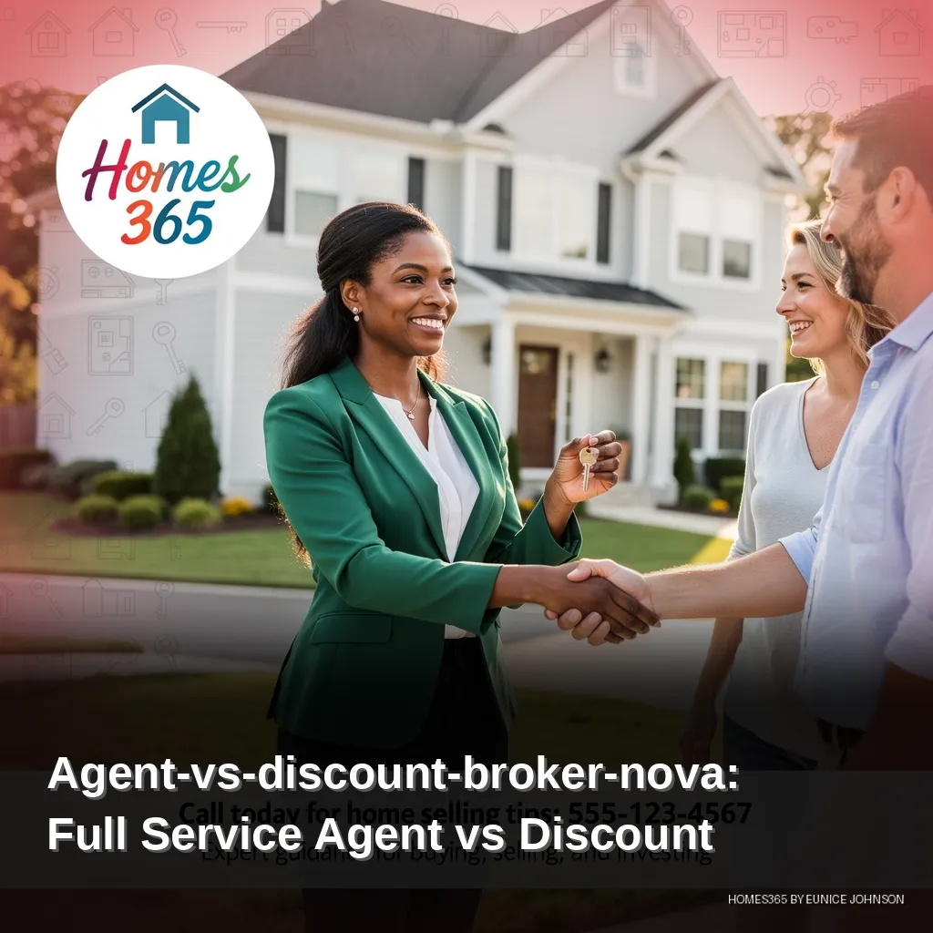 Checklist comparing full-service agent and discount broker benefits