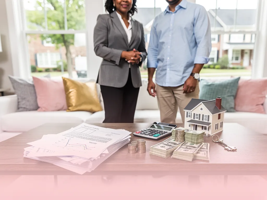 Breakdown of commissions, fees, and closing costs on a home sale