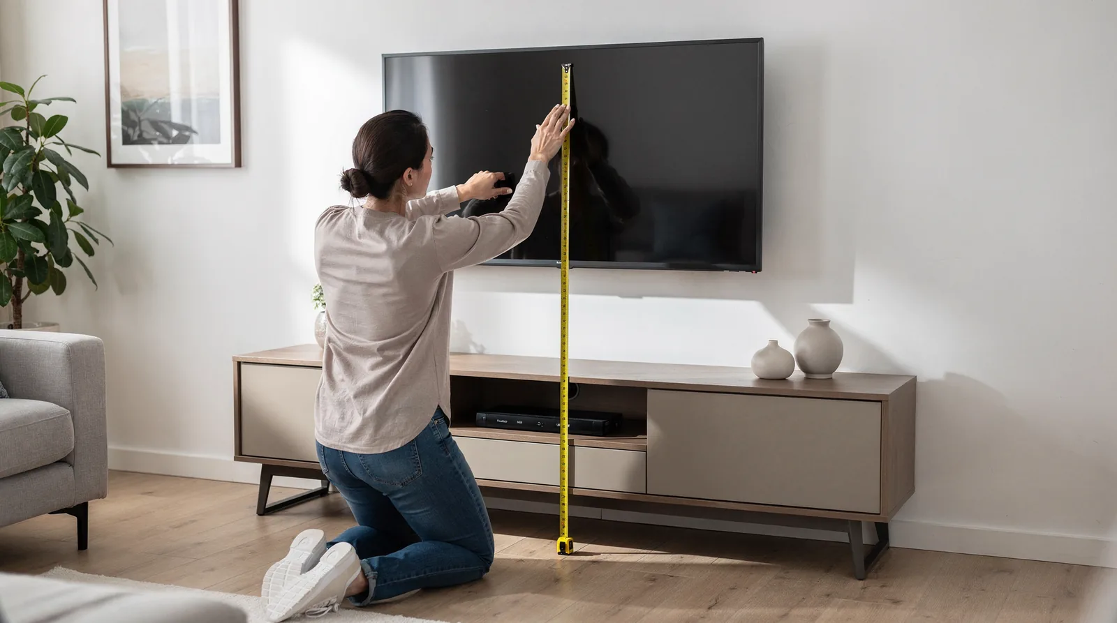 TV stand height can completely change how comfortable your living room feels.; A stand